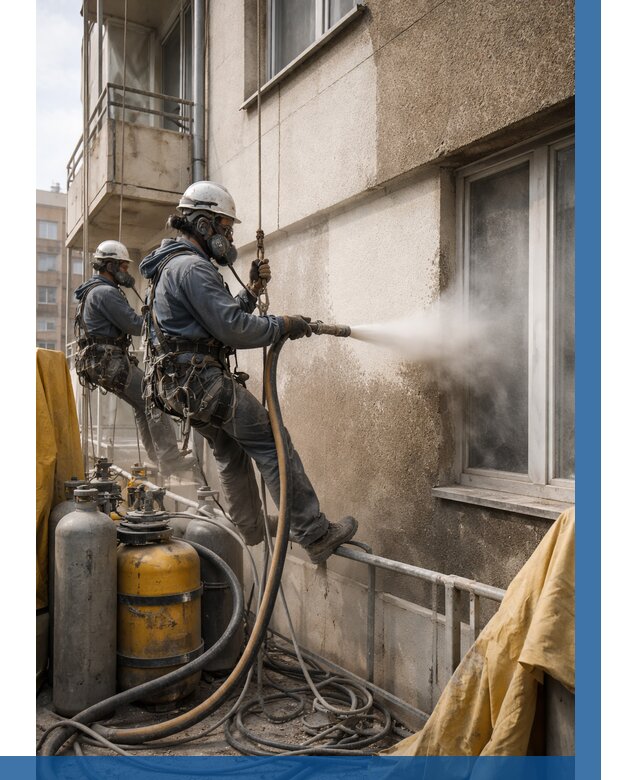 Пескоструйная очистка фасада в Зиме от 665 р. | ВЫСОТНИК-Зма