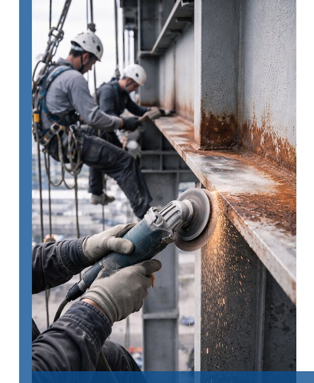 Зачистка металла от ржавчины и подготовка поверхностей в Зиме