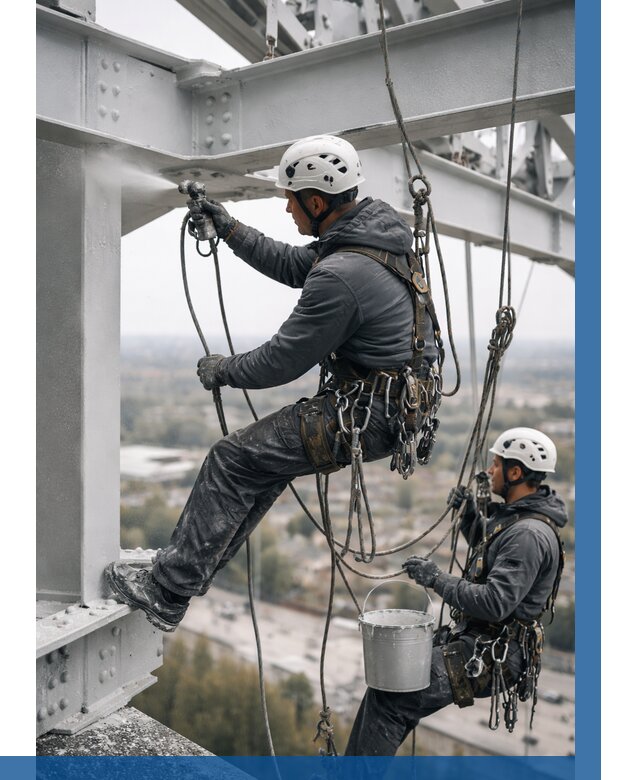 Покраска металлоконструкций на высоте в Зиме 358 р |ВЫСОТНИК-Зма