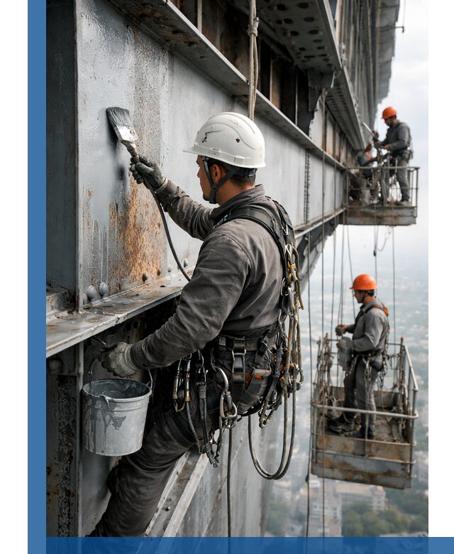 Покраска металлоконструкций на высоте в Зиме профессионально