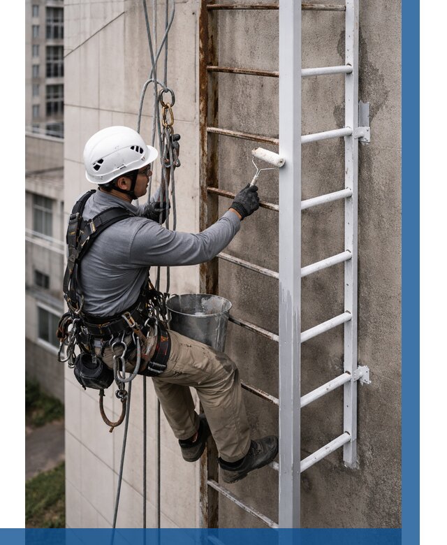 Покраска пожарных лестниц в Зиме от 4603 р. | ВЫСОТНИК-Зма