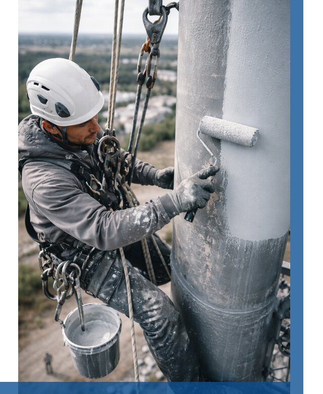 Покраска мачт связи под ключ в Зиме от 869 р. | ВЫСОТНИК-Зма