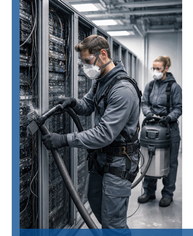 Обеспыливание серверной комнаты в Зиме, профессиональная очистка