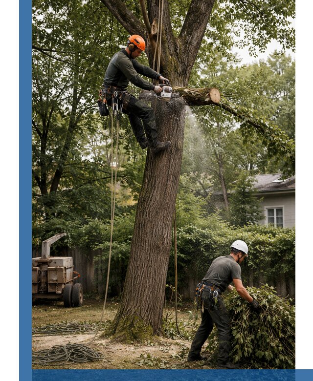 Кронирование деревьев в Зиме, безопасная высотная обрезка