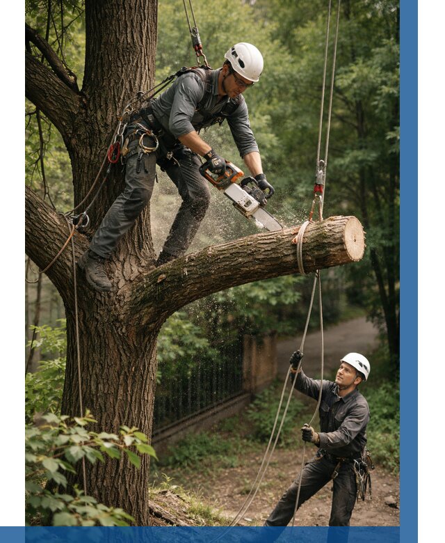 Спил деревьев альпинистами в Зиме от 8182 р. | ВЫСОТНИК-Зма