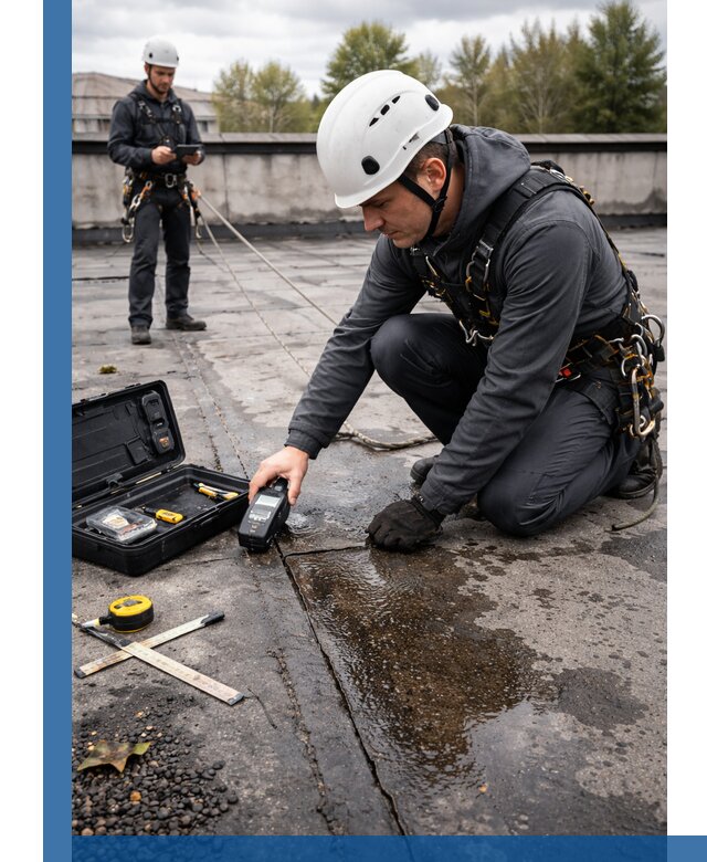 Обследование кровли на протечки и выявление дефектов в Зиме