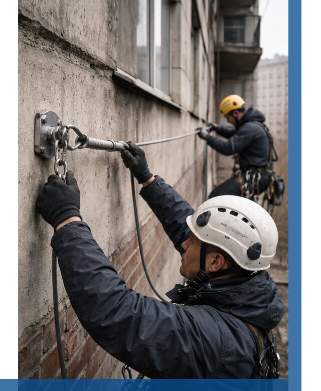 Монтаж анкерных линий в Зиме от 3068 р. | ВЫСОТНИК-Зма